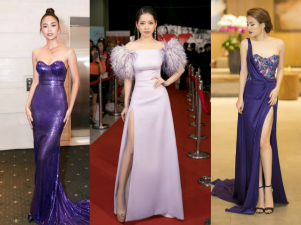 Tưởng sến nhưng gam tím lại đẹp "mê li" khi được dàn sao chưng diện