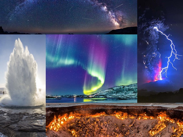 Cổng địa ngục, sét núi lửa và các hiện tượng tự nhiên ngoạn mục