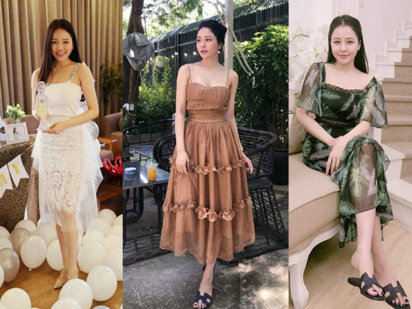 Kho váy "bánh bèo" đúng chuẩn "tiểu thư nhà giàu" của hot girl Trâm Anh