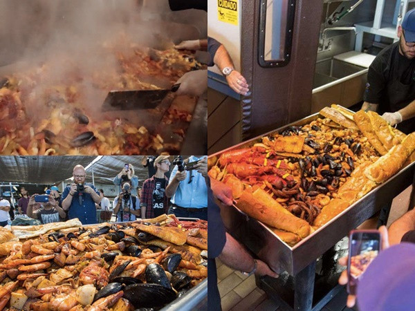 Choáng với khay hải sản khổng lồ nặng 50 kg giá gần 70 triệu đồng