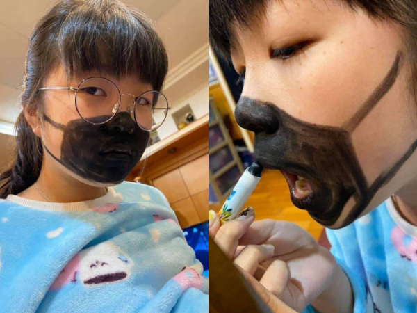 Giữa "bão giá" khẩu trang y tế, cô bé nảy ra sáng kiến tự chế khiến dân mạng cười "ngất"