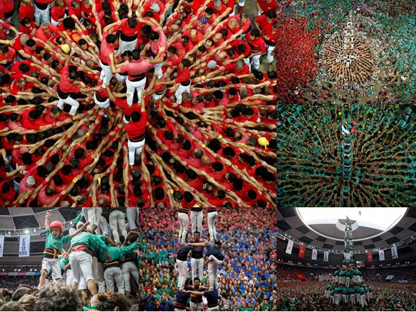 Choáng ngợp cuộc so tài dựng tháp người ở Tây Ban Nha