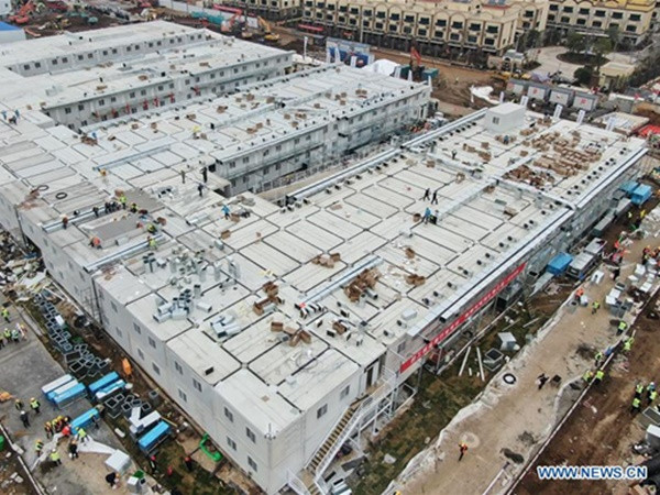 Bệnh viện dã chiến Hỏa Thần Sơn hoàn tất ở Vũ Hán