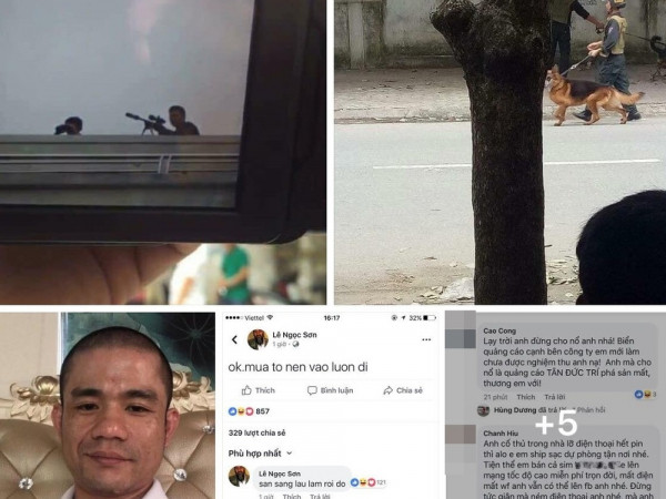 Bị vây bắt, nghi phạm "ôm lựu đạn" vẫn đăng status "thách thức" khi cố thủ trong nhà?