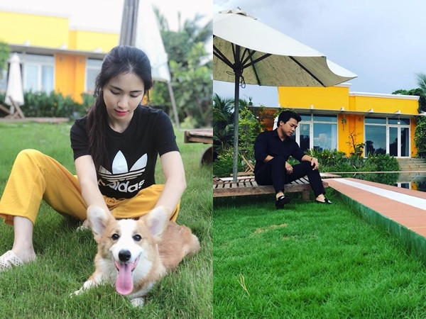 Khoảnh khắc bình yên hiếm hoi của Hòa Minzy chính là ở bên người yêu