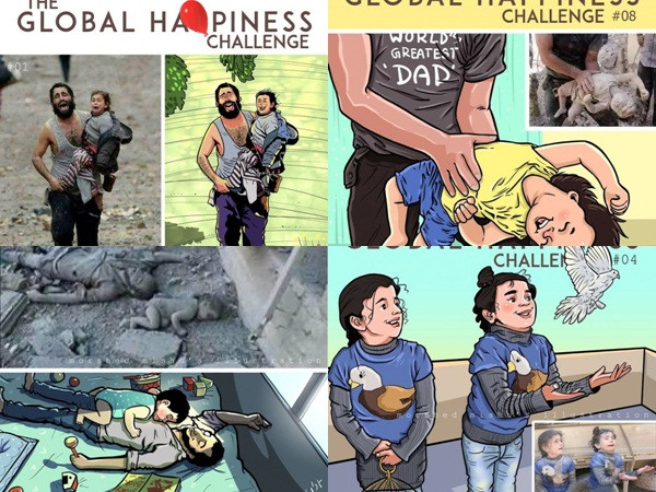 Họa sĩ Bangladesh vẽ lại "cái kết hạnh phúc" cho những bức ảnh đau thương