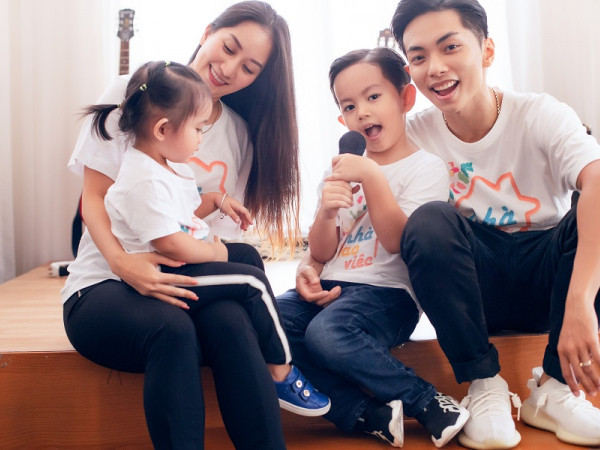 Gia đình Khánh Thi - Phan Hiển cũng phát mệt khi con nghỉ học dài ngày tránh dịch