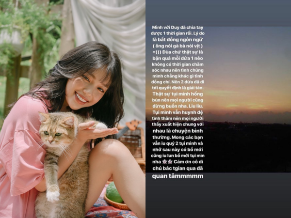 Hot streamer Linh Ngọc Đàm thông báo chia tay, kết thúc chuyện tình đẹp với người yêu điển trai