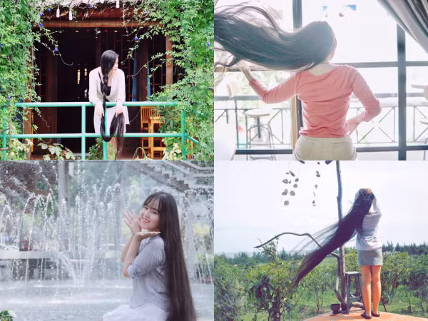 Cô gái Sài thành kiếm tiền nhờ mái tóc dài gần 2m