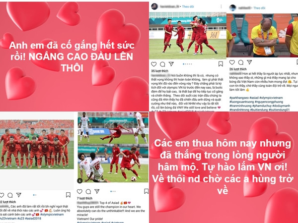 Sau tất cả, chào đón Olympic Việt Nam sẽ là những lời cảm ơn từ người hâm mộ