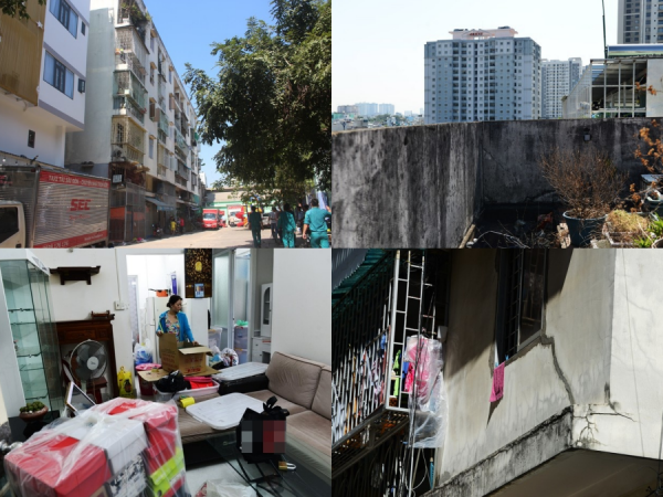 Người dân Sài Gòn di dời khỏi chung cư bị nghiêng, chuẩn bị tâm lý đón Tết tại nơi ở tạm