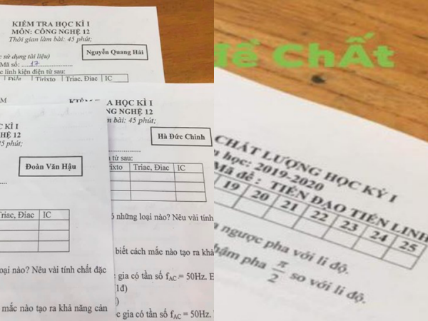 Mã đề thi toàn tên cầu thủ, vừa hài hước vừa "thách đố" học sinh quay bài