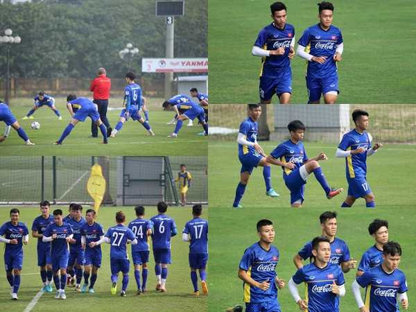 Đội tuyển Việt Nam hăng say tập luyện sau chức vô địch AFF Cup 2018