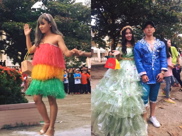 Chiêm ngưỡng buổi trình diễn trang phục tái chế với những thiết kế cực độc đáo của các teen
