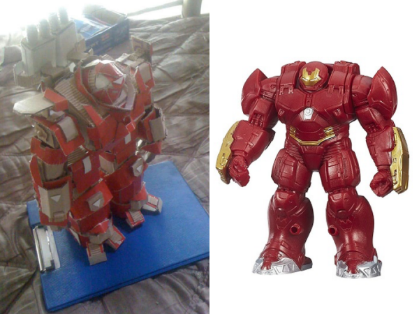 Chàng trai khéo tay, tự làm mô hình "siêu anh hùng" từ... hộp bánh trung thu