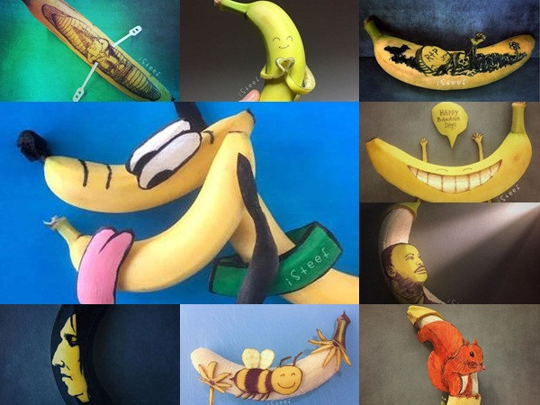 Độc đáo những tác phẩm nghệ thuật được tạo nên từ quả chuối