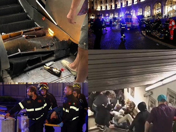 Kinh hoàng sự cố thang cuốn khiến nhiều người lao xuống và ngã đè lên nhau