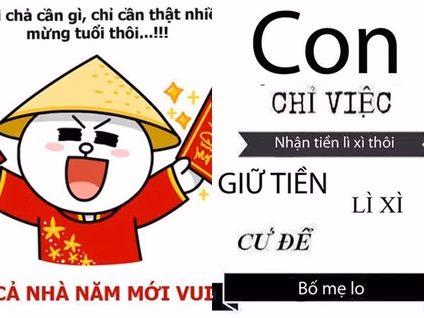 Muốn nhận được nhiều lì xì ngày Tết, hãy nghiên cứu ngay cẩm nang ảnh chế này
