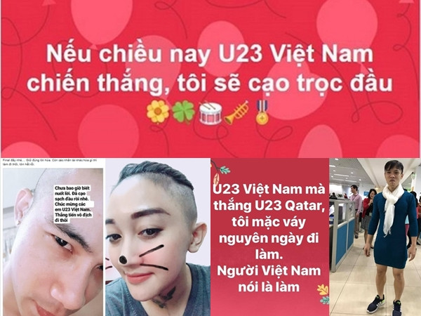 Fan bóng đá cạo đầu, cởi đồ thực hiện lời hứa "Việt Nam thắng tôi sẽ..."