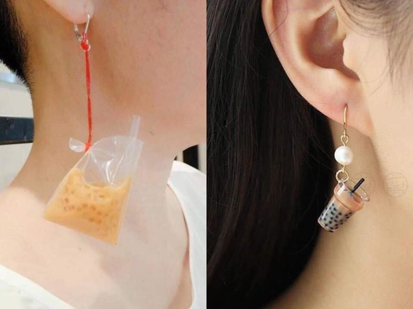 Dân mạng “phát cuồng” với bông tai ly trà sữa trân châu giúp các nàng hút mọi ánh nhìn