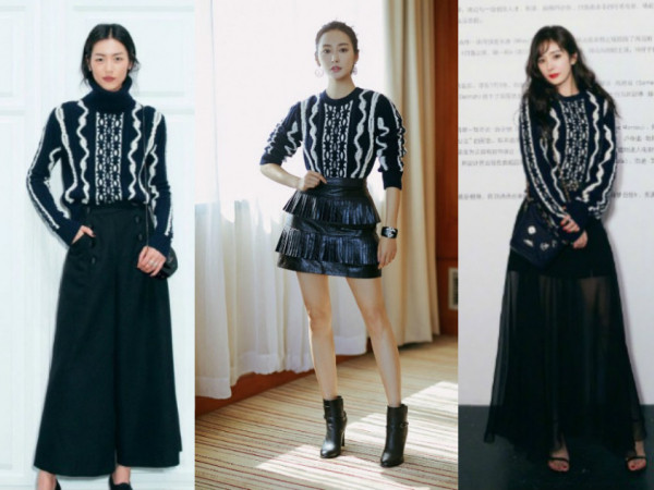 Mỹ nhân Hoa ngữ "biến hóa" cực chất khi diện chung áo len