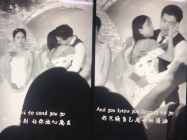 Clip người yêu cũ xông lên lễ đường, ôm chặt chú rể và khóc khiến nhiều người khó hiểu