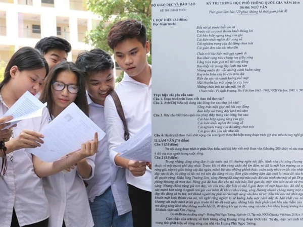 Đề thi Ngữ văn THPT Quốc gia 2019 gây bất ngờ cho thí sinh