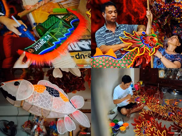 Gia đình hơn 50 năm làm lồng đèn giấy kiếng khổng lồ ở Sài Gòn.