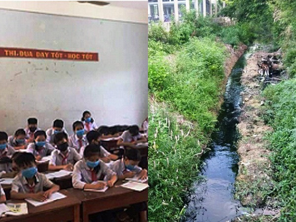 Cả lớp đeo khẩu trang học bài vì mùi hôi thối