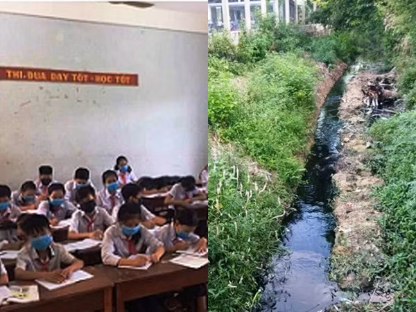 Cả lớp đeo khẩu trang học bài vì mùi hôi thối
