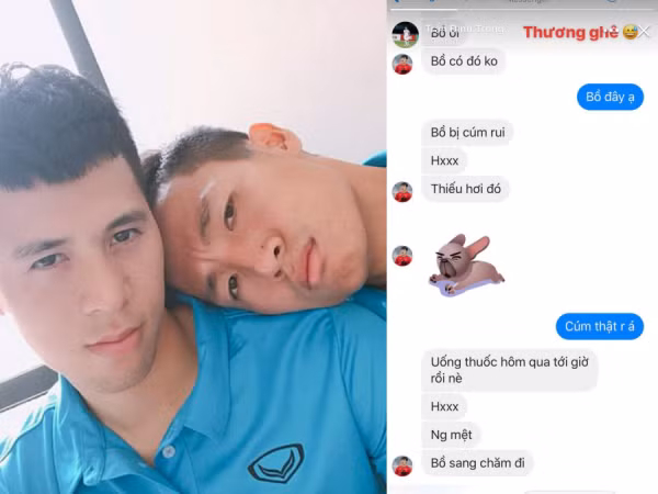 "Tư" Dũng bị bệnh, nhắn tin nũng nịu với Trọng "Ỉn" cực đáng yêu