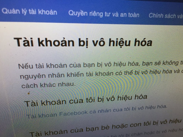 Nhiều người dùng Facebook Việt Nam bị khoá tài khoản vì lí do không liên quan