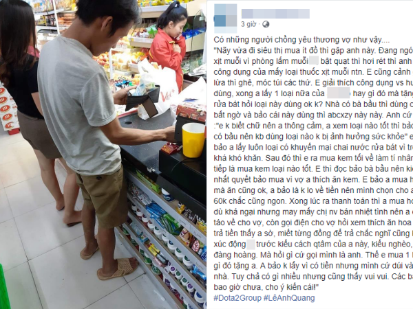 Xúc động hình ảnh anh chồng nghèo không biết chữ vẫn tỉ mẩn mua đồ cho vợ bầu