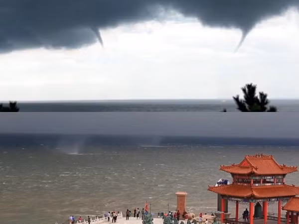 Trung Quốc: Nhiều vòi rồng đột nhiên cùng xuất hiện một lúc trên bầu trời