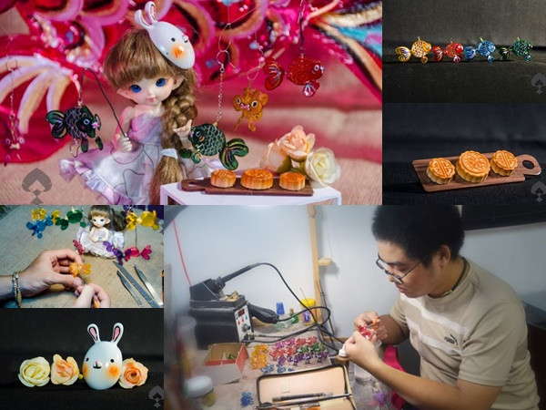 Chàng trai "hô biến" lồng đèn, bánh trung thu thành trang sức