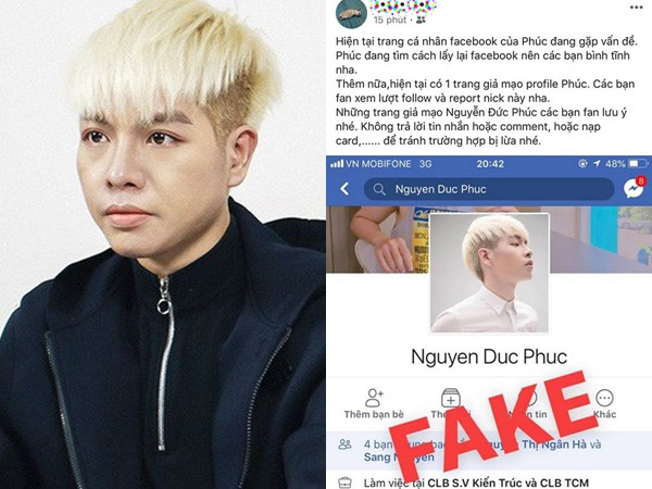 Nam ca sĩ Đức Phúc là nạn nhân tiếp theo bị "hack" tài khoản Facebook cá nhân