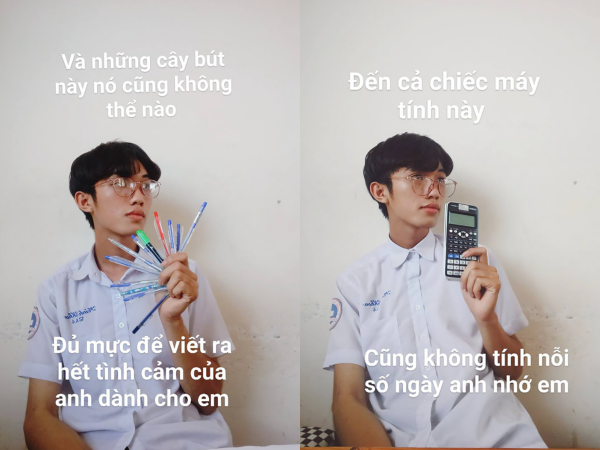 Tỏ tình bằng hoa quả đã là gì, "thả thính" bằng thước kẻ, máy tính mới chuẩn "thanh xuân"