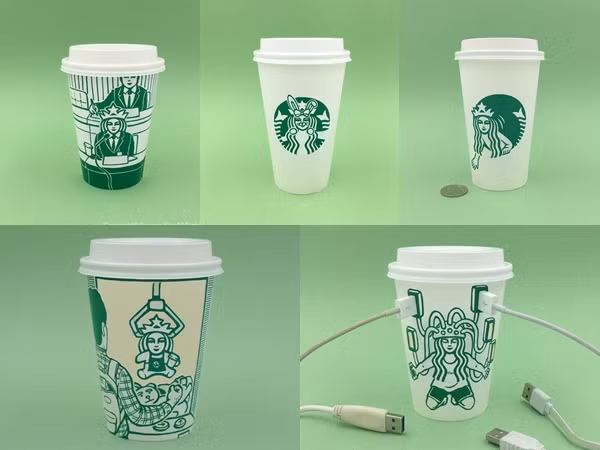 Người nghệ sĩ Hàn Quốc "biến hóa" logo Starbucks với những phiên bản siêu đặc biệt