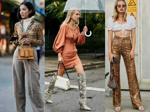 Họa tiết da trăn "càn quét" làng mốt mùa Thu Đông 2018 từ sàn diễn ra phố