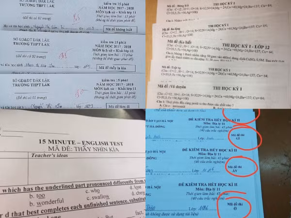 Thầy giáo cao tay, cho mã đề "bá đạo" thế này thì học sinh chỉ biết "câm nín" mà làm bài