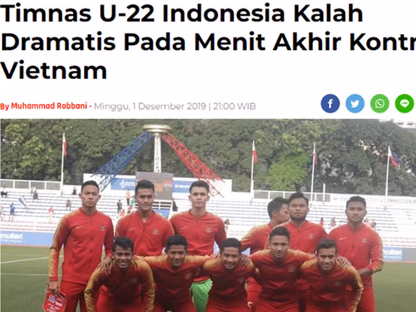 Báo Indonesia ngả mũ thán phục sức mạnh của U22 Việt Nam