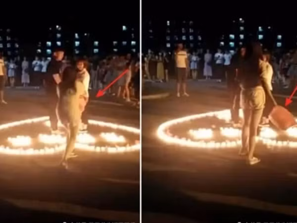 Tỏ tình “lãng mạn” chốn đông người, chàng trai xấu mặt vì bị bạn gái cũ chạy đến “bóc phốt”