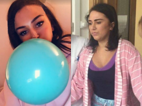 Hít 15 quả bóng cười trong một ngày, cô gái trẻ nhận "kết đắng" khi không thể đi lại được