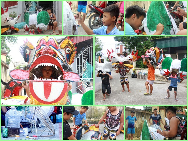 Nhóm học sinh lớp 7 làm đầu lân, thu về hơn chục triệu mỗi mùa trung thu