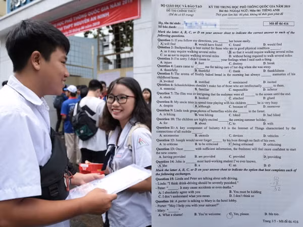 Đề thi Ngoại ngữ THPT Quốc gia 2019