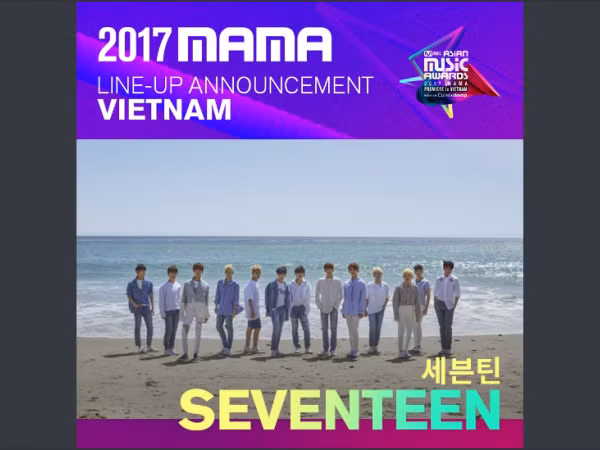 Tin nóng: SEVENTEEN xác nhận sẽ tham dự Lễ trao giải "MAMA 2017" tại Việt Nam
