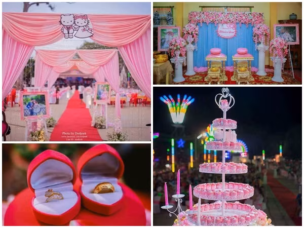 Trở về tuổi thơ với đám cưới Hello Kitty của cặp đôi 9X
