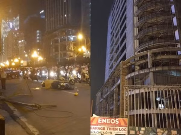 Vụ thanh sắt rơi từ tòa nhà đang xây qua lời kể bàng hoàng của người thoát chết