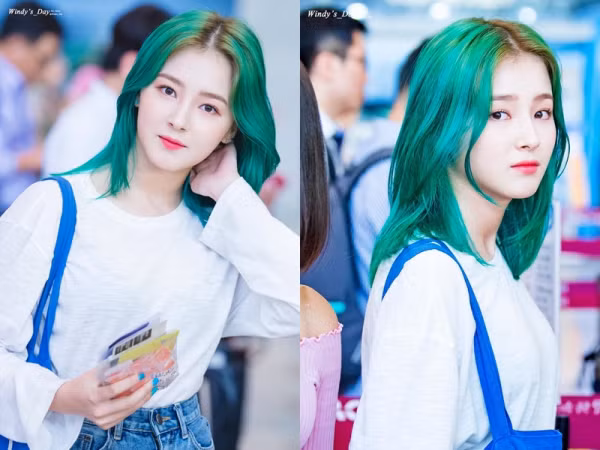 Phản ứng bất ngờ của Nancy (Momoland) khi nhuộm tóc màu xanh lá cây