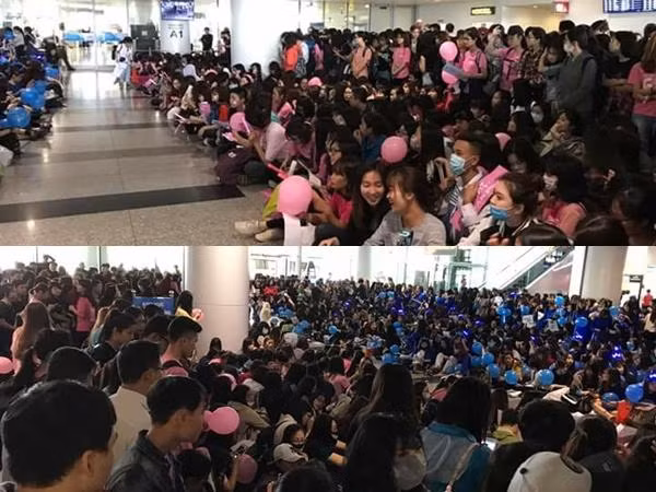 E.L.F và SONE - Hai FC "kì cựu" của K-Pop hội ngộ tại sân bay Nội Bài